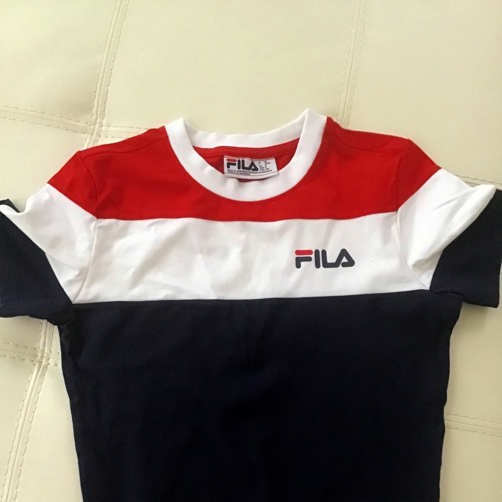 Athletic  Sporty Fila Sportswear Leggings Set